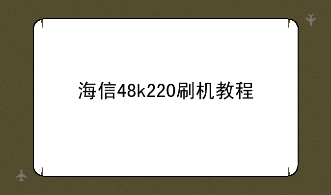 海信48k220刷机教程