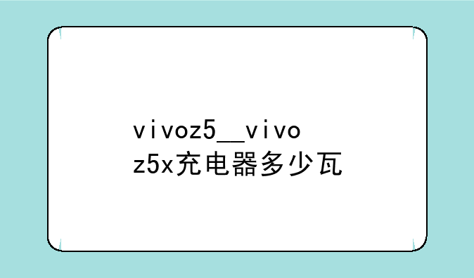 vivoz5__vivoz5x充电器多少瓦