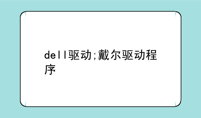 dell驱动;戴尔驱动程序