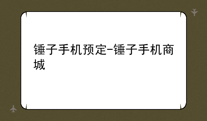 锤子手机预定-锤子手机商城