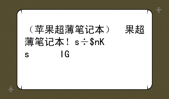 （苹果超薄笔记本）苹果超薄笔记本的研制属于