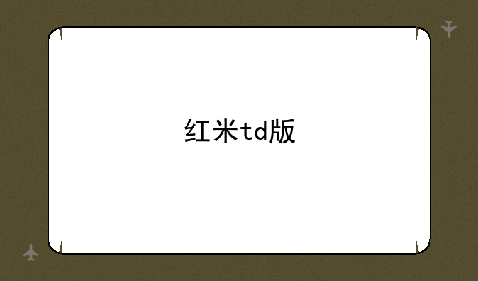 红米td版