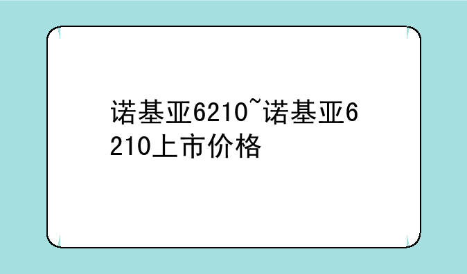 诺基亚6210~诺基亚6210上市价格