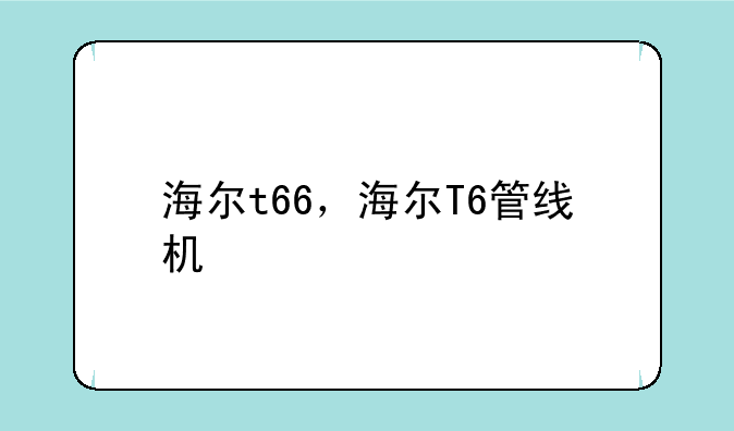 海尔t66，海尔T6管线机